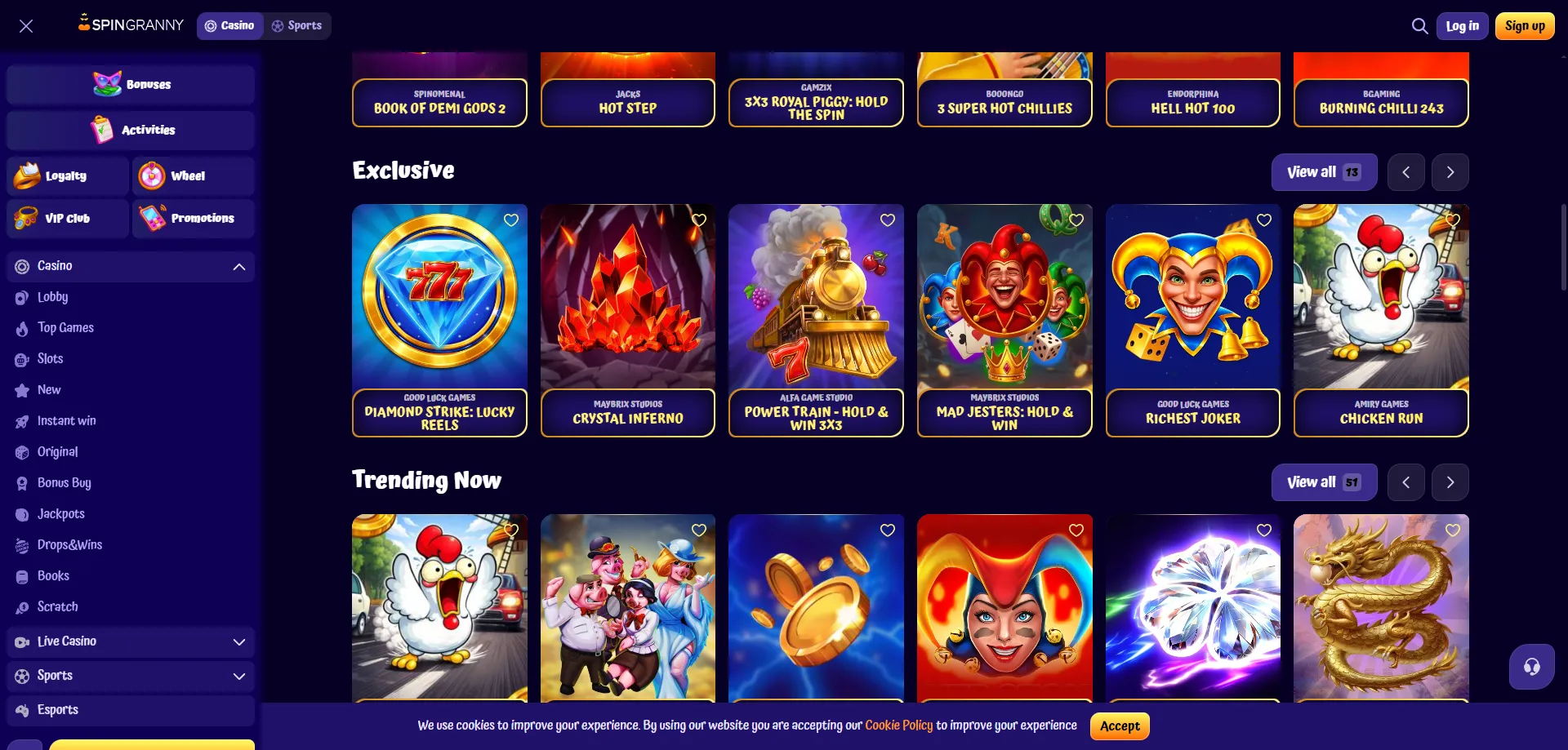 Spingranny Casino slot online migliori giochi per giocatori italiani